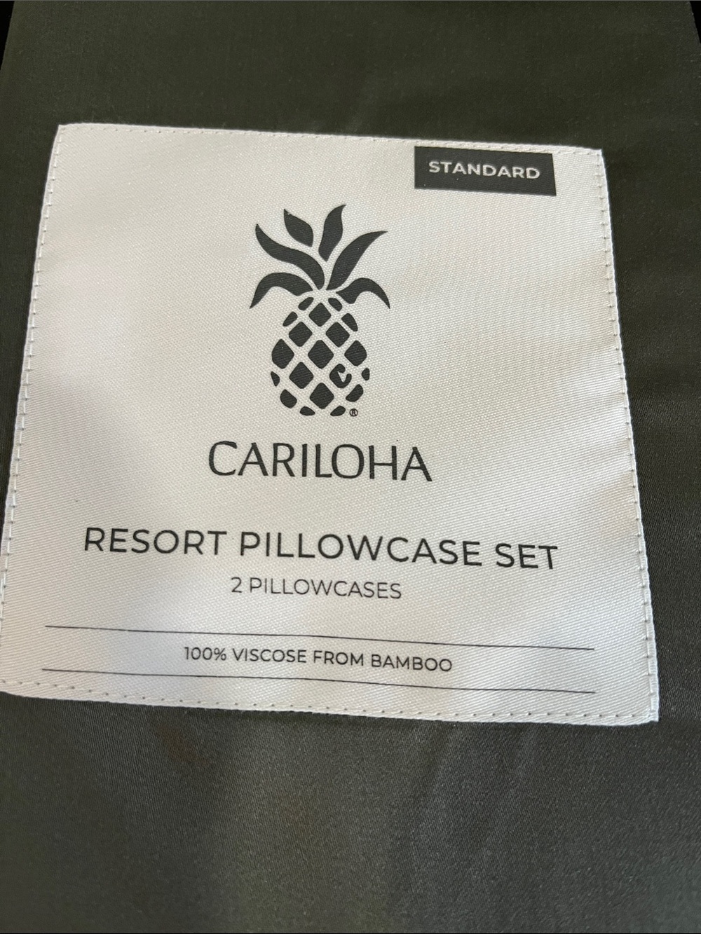 Cariloha Resort Pillowcase Set - Light Gray- Standard - Picture 2 of 2
